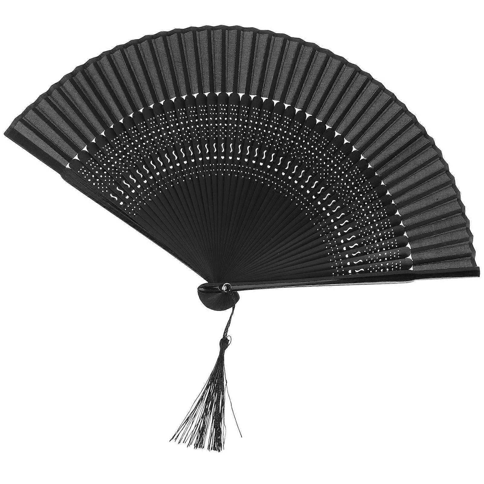 Handheld Folding Fan Chinese Style Classic Wedding Decoration Foldable Cooling Accessory 1Set