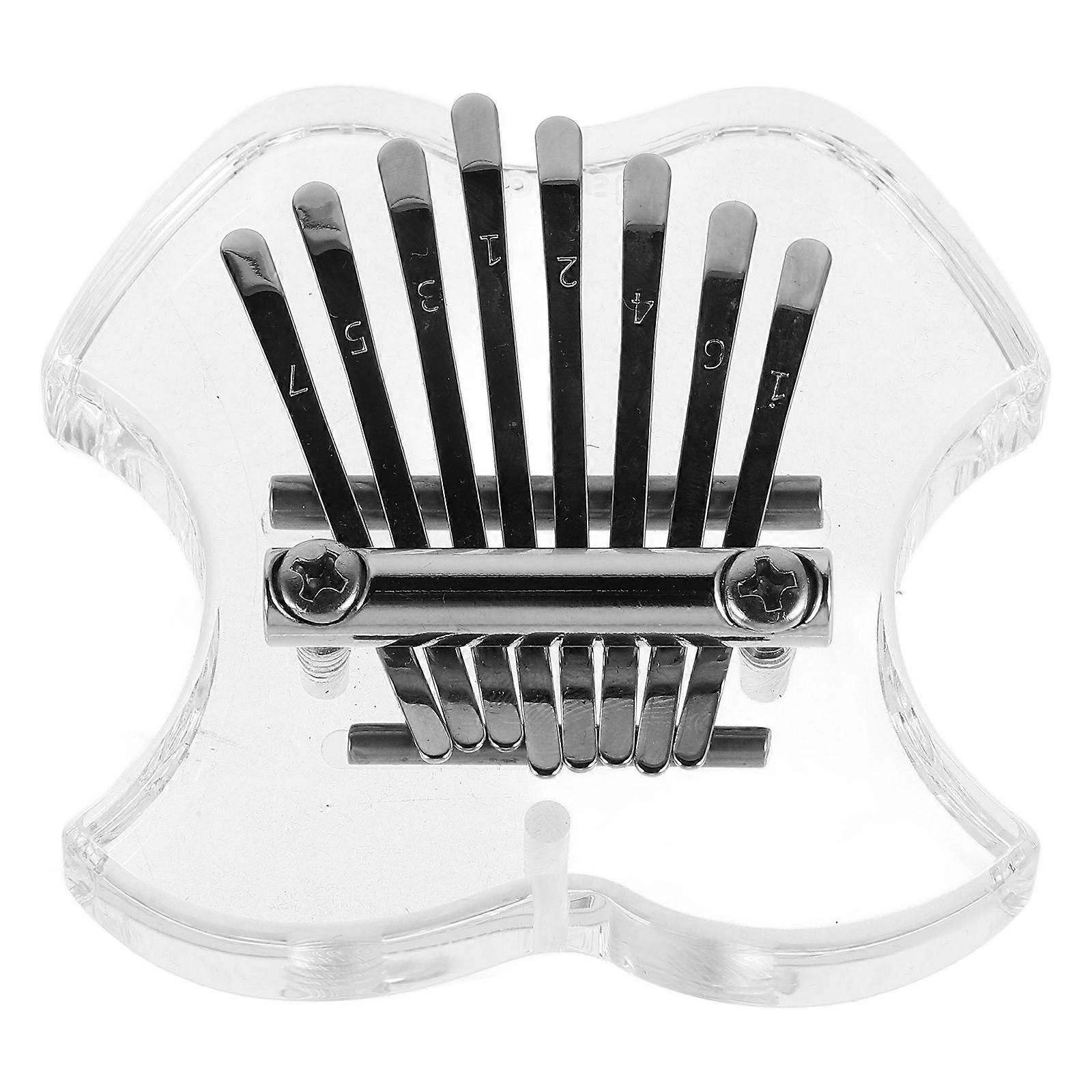 Transparent Acrylic Kalimba for Beginners with 8 Keys Portable Mini Finger Piano Ideal for Kids and Music Enthusiasts 8 keys