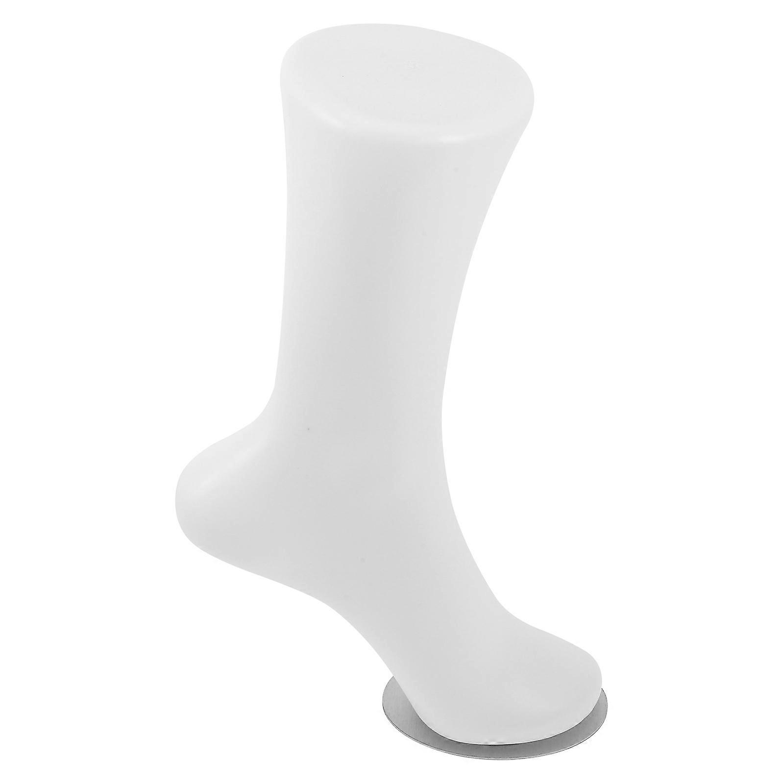 Magnetic Reusable Foot Mannequin Display Stand for Socks – White Sock Foot Model Holder for Home and Store Presentation