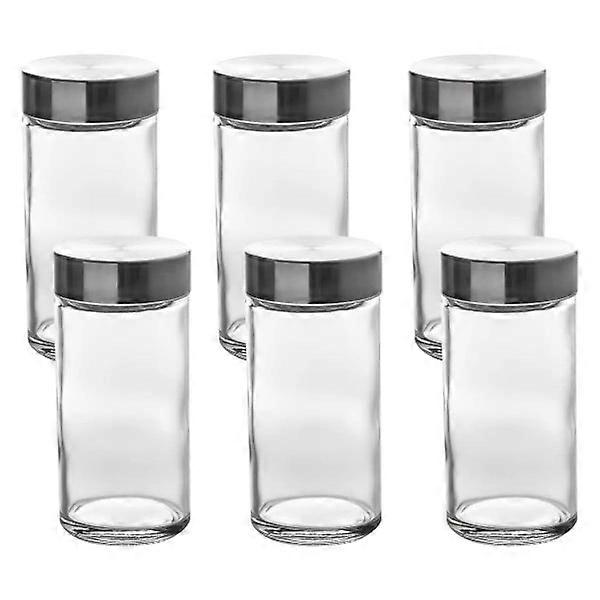 TG Glass Spice Jars - 6 pcs Transparent