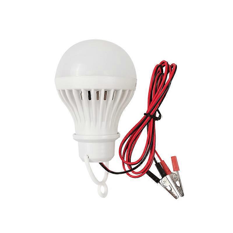 Portable LED Work Light Lamp E27 9W 12V Crocodile Clips Car Garage