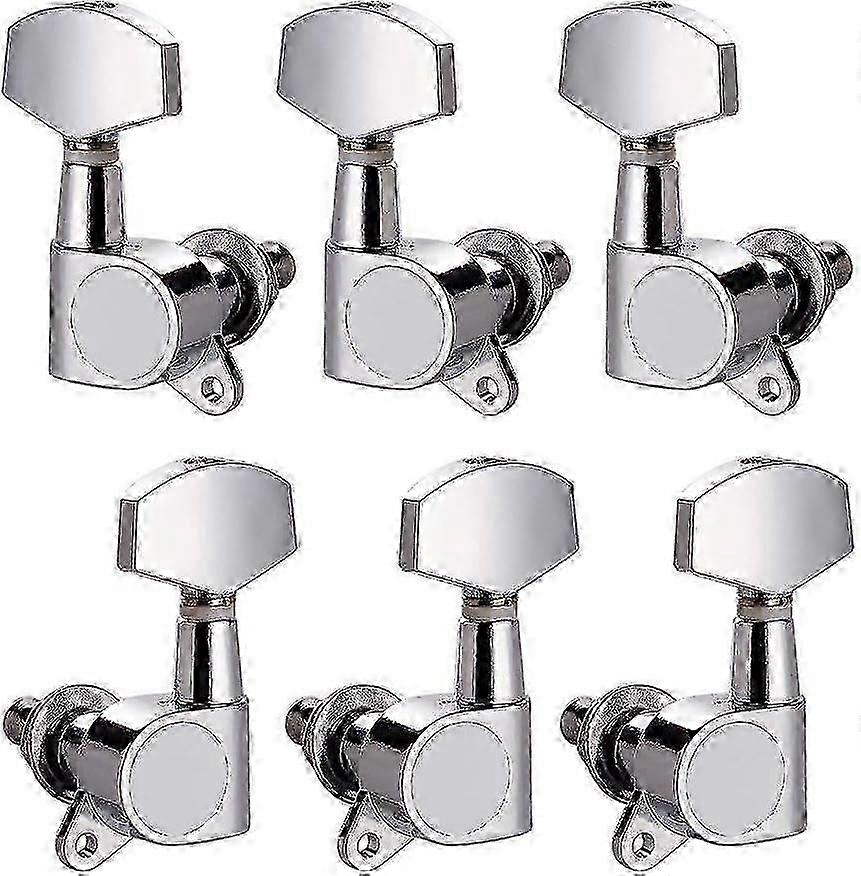 6-Piece Closed Back Guitar Tuners Replacement for 3L3R Acoustic/Electric String Tuning Pegs hwy