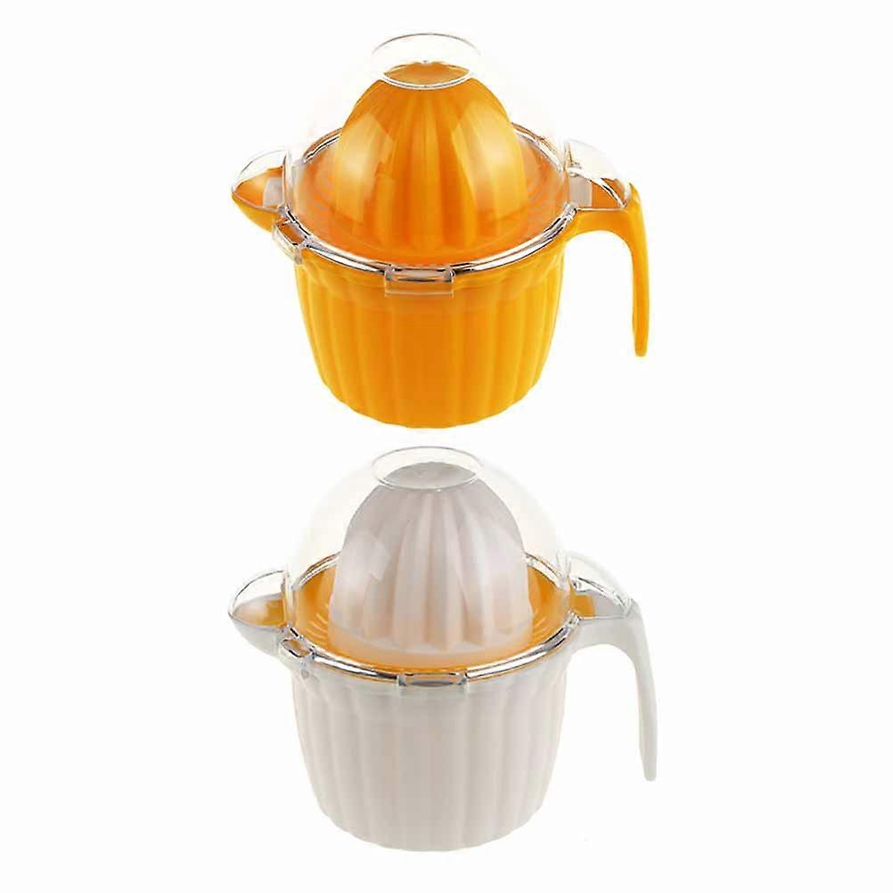 1pc Mini Manual Fruit Juicer Plastic Hand Squeezer Kitchen Gadget (Random Color)