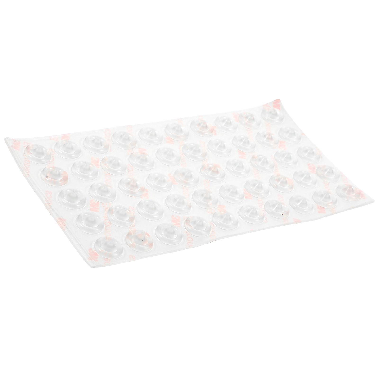 Door Bumper Guard Silicone Anti-Collision Pads Cushioning Prevent Damage Interior Design Lightweight Design 1.30X1.30X0.50CM Reduce Noise 50Pcs