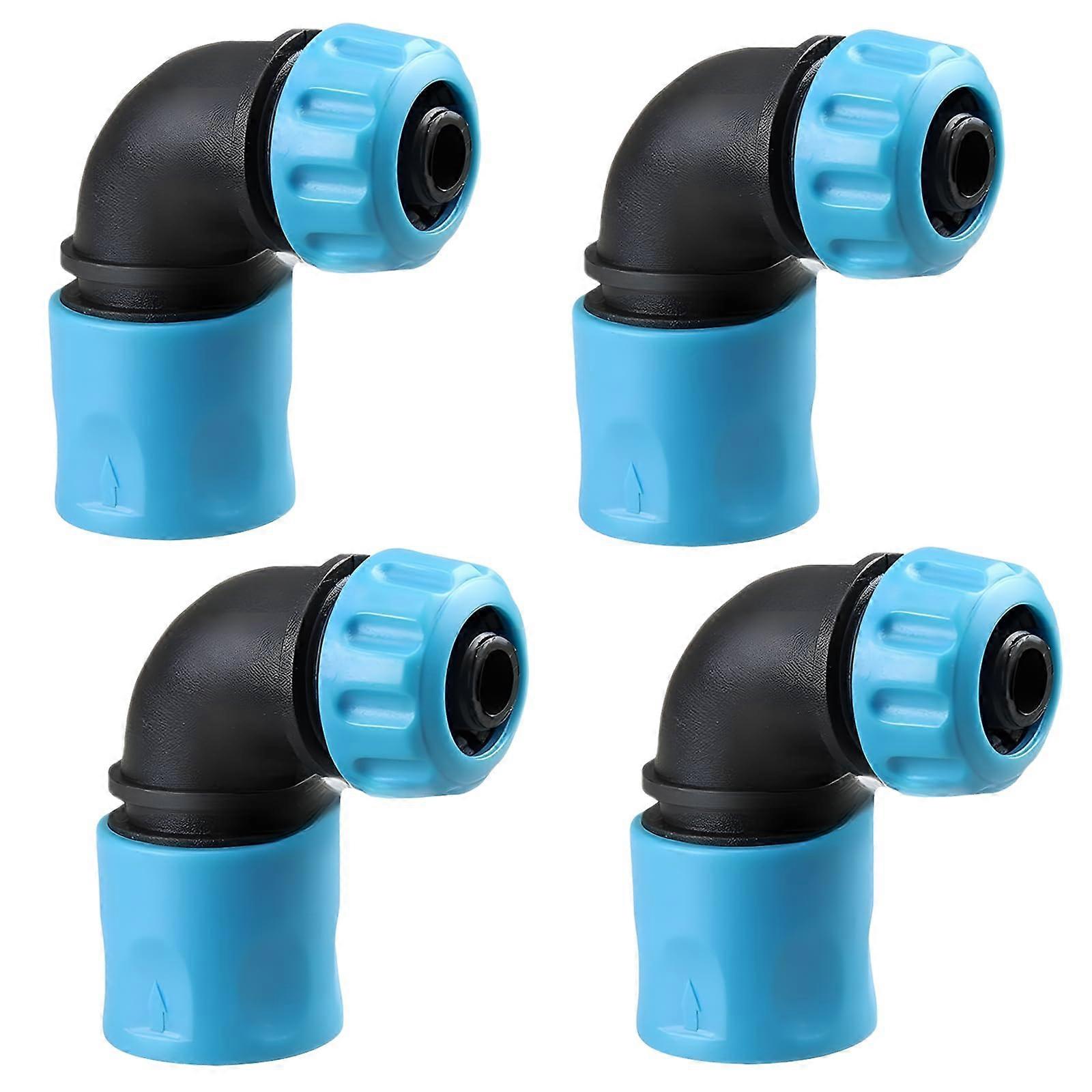 Garden Hose Quick Coupling Angle Adapter 1/2', Angle Piece for Watering (Blue)