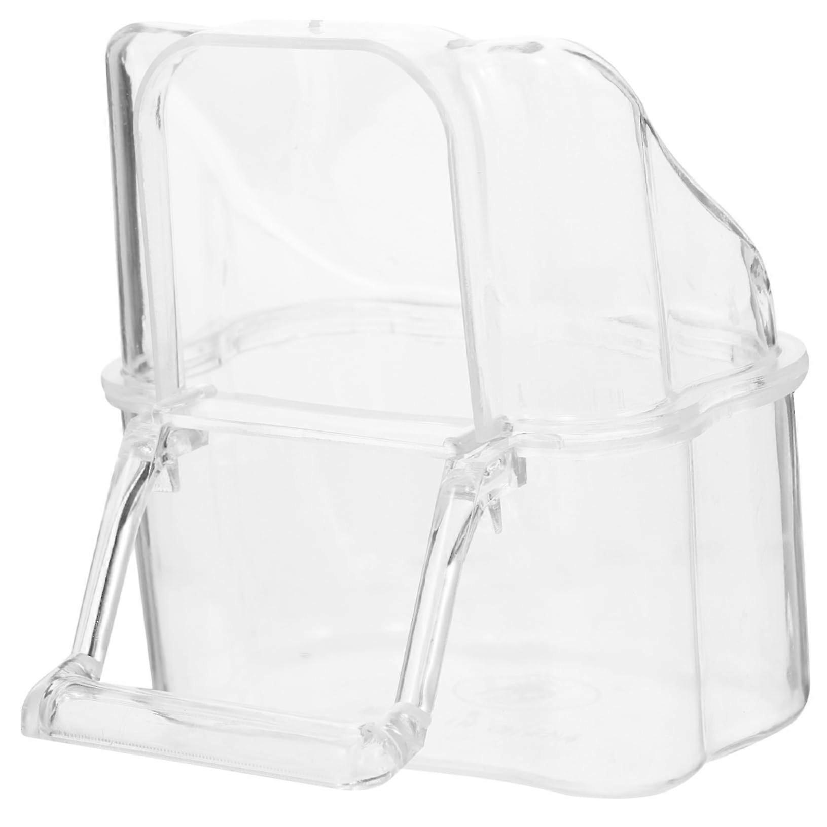 Bird feeder box for cages Transparent feeding box for parrots and others to install for food and water supply