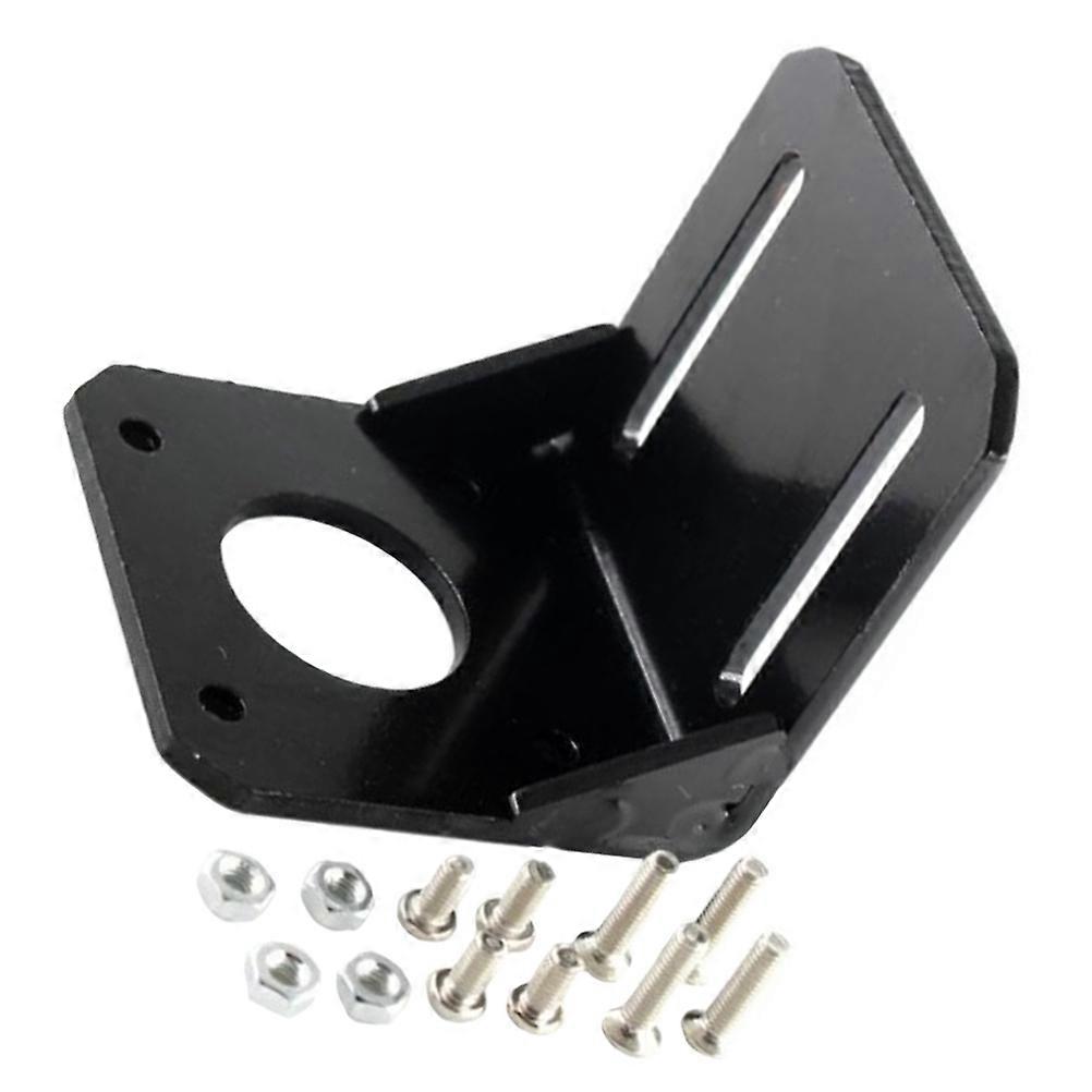 Stepper Motor Bracket 1 Set Tailored For 3D Printer Users L-Shaped High-Precision Stamping Black