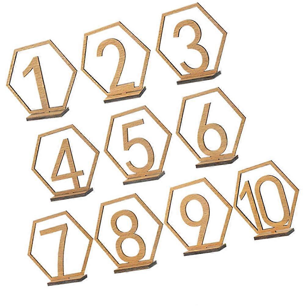 Wood Table Numbers for Wedding Decoration Light Brown with Base 110 Included Suitable for Various Events