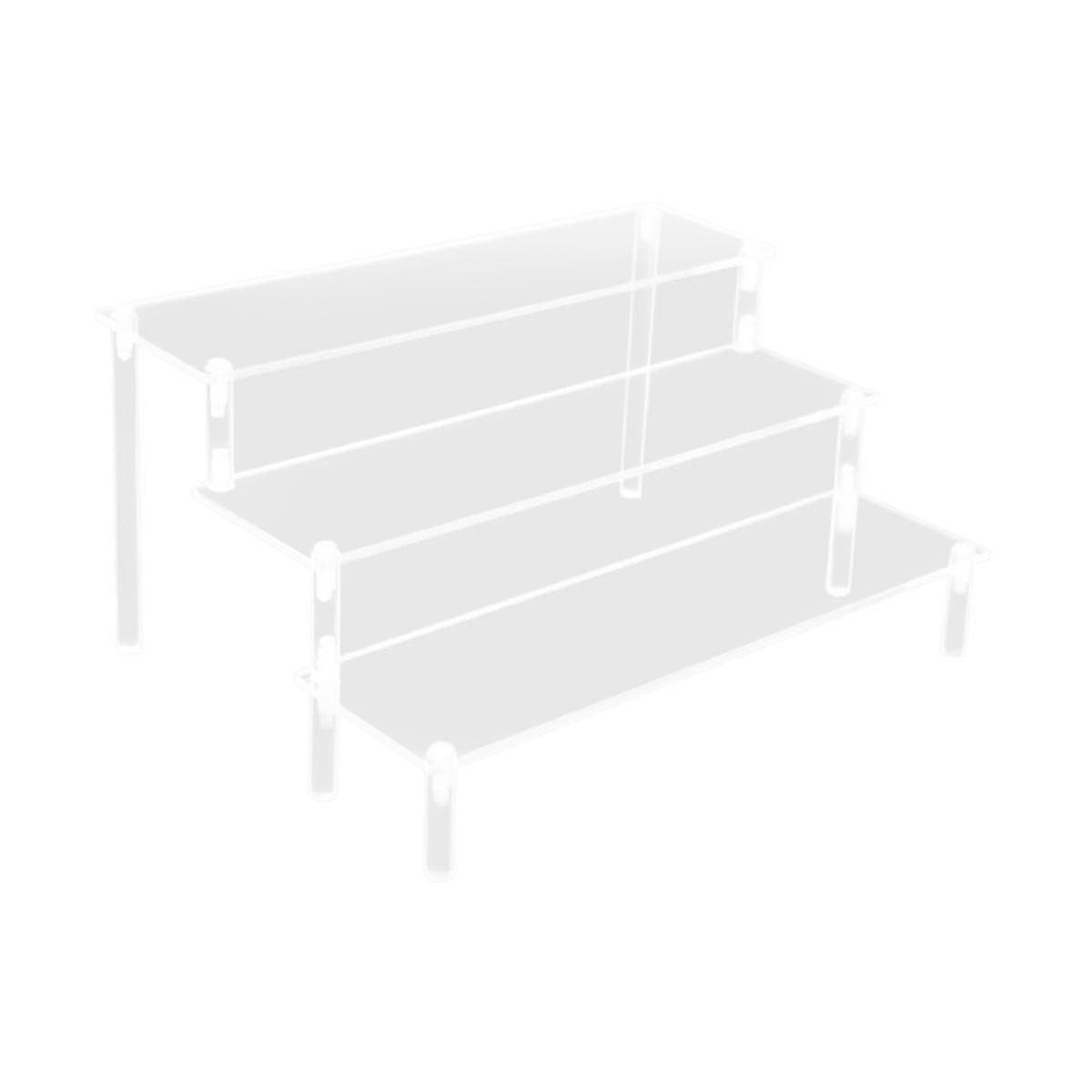 Three-layer transparent acrylic display stand, 30×20.5×14.7cm, Sturdy, stable and easy to install
