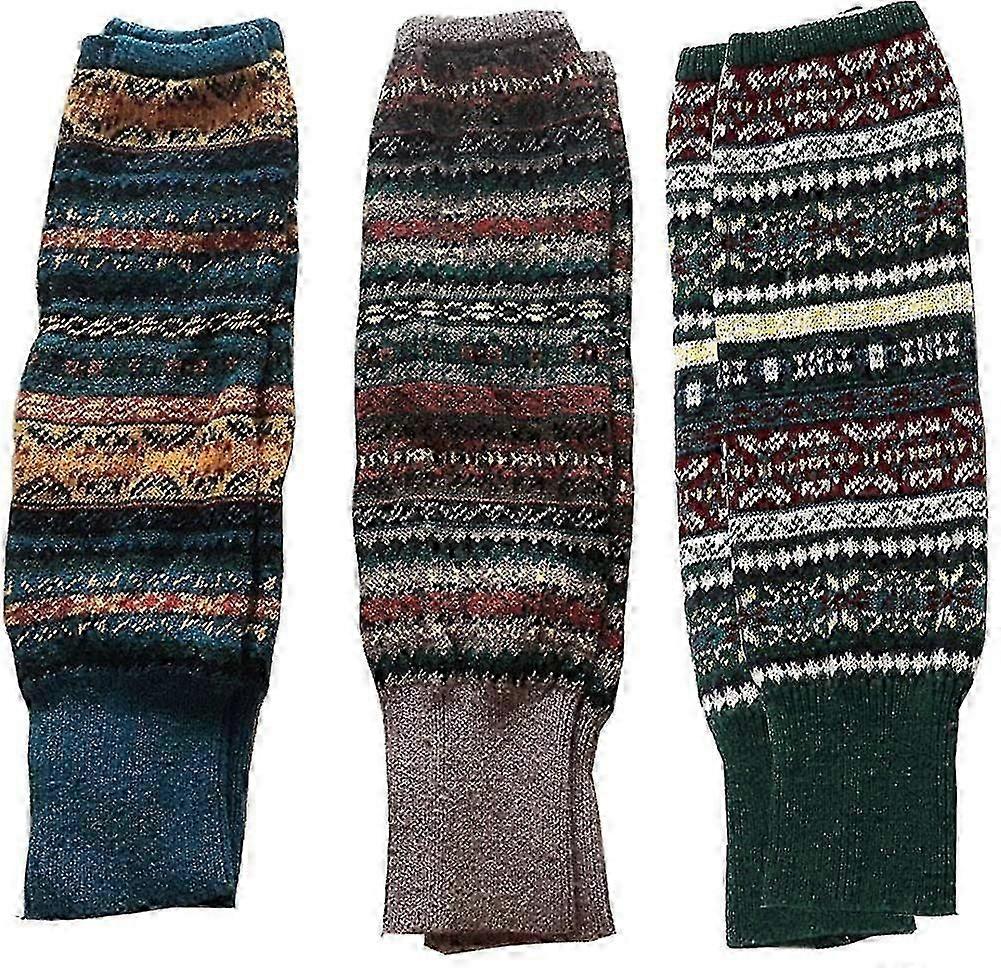 מזל Staryuan נשים סט של 3 צמר לסרוג רגל חם יותר מגף חם יותר xi