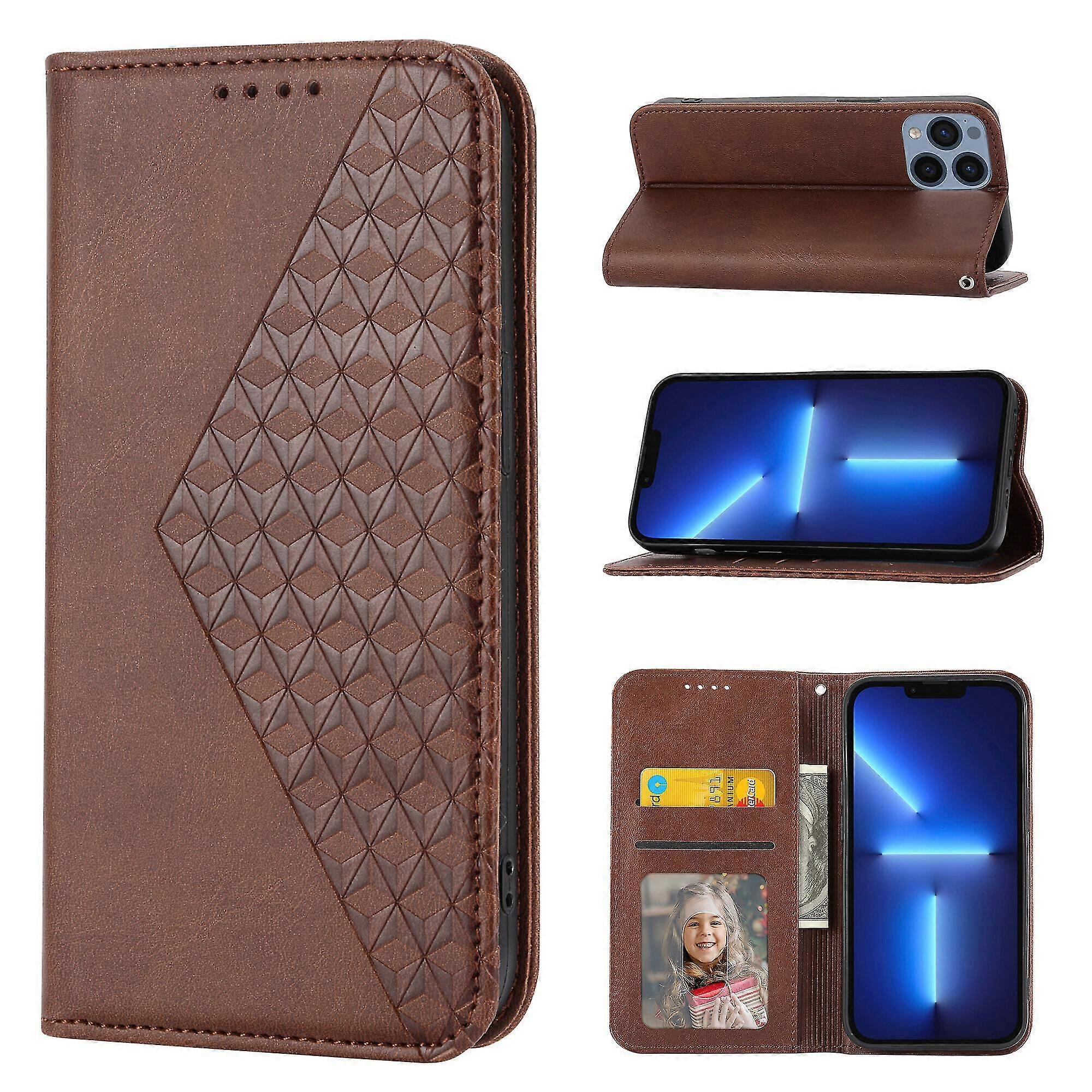 For iPhone 14 Pro Max Case, Leather Wallet Flip Case With Strap