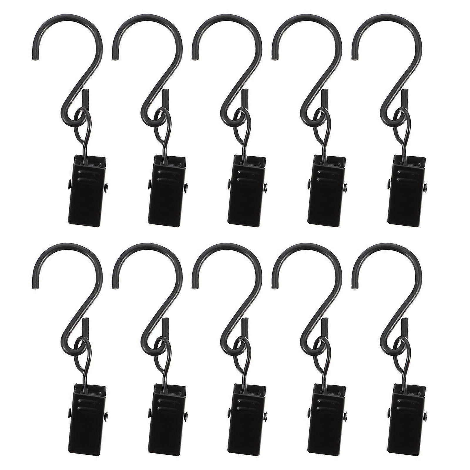 50pcs Black Iron Curtain Clamps for Home Use Anti Rust No Fading Easy to Use for Blinds and