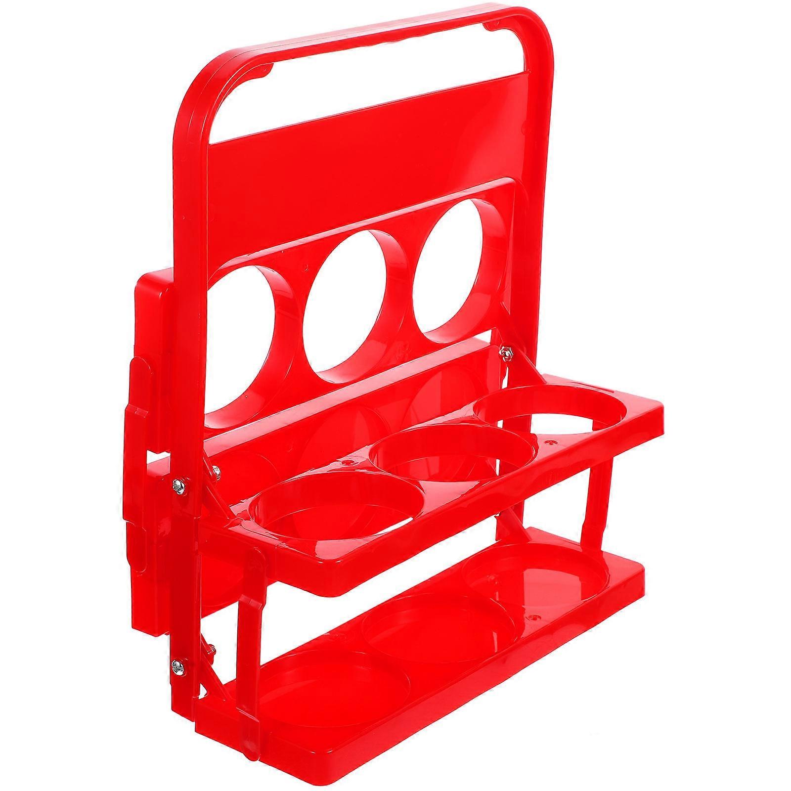 Beer Holder For Bars Adults Easy Carrying Storage Solution At Home Nightclubs KTV Red Rectangular Simple Design 1Pcs