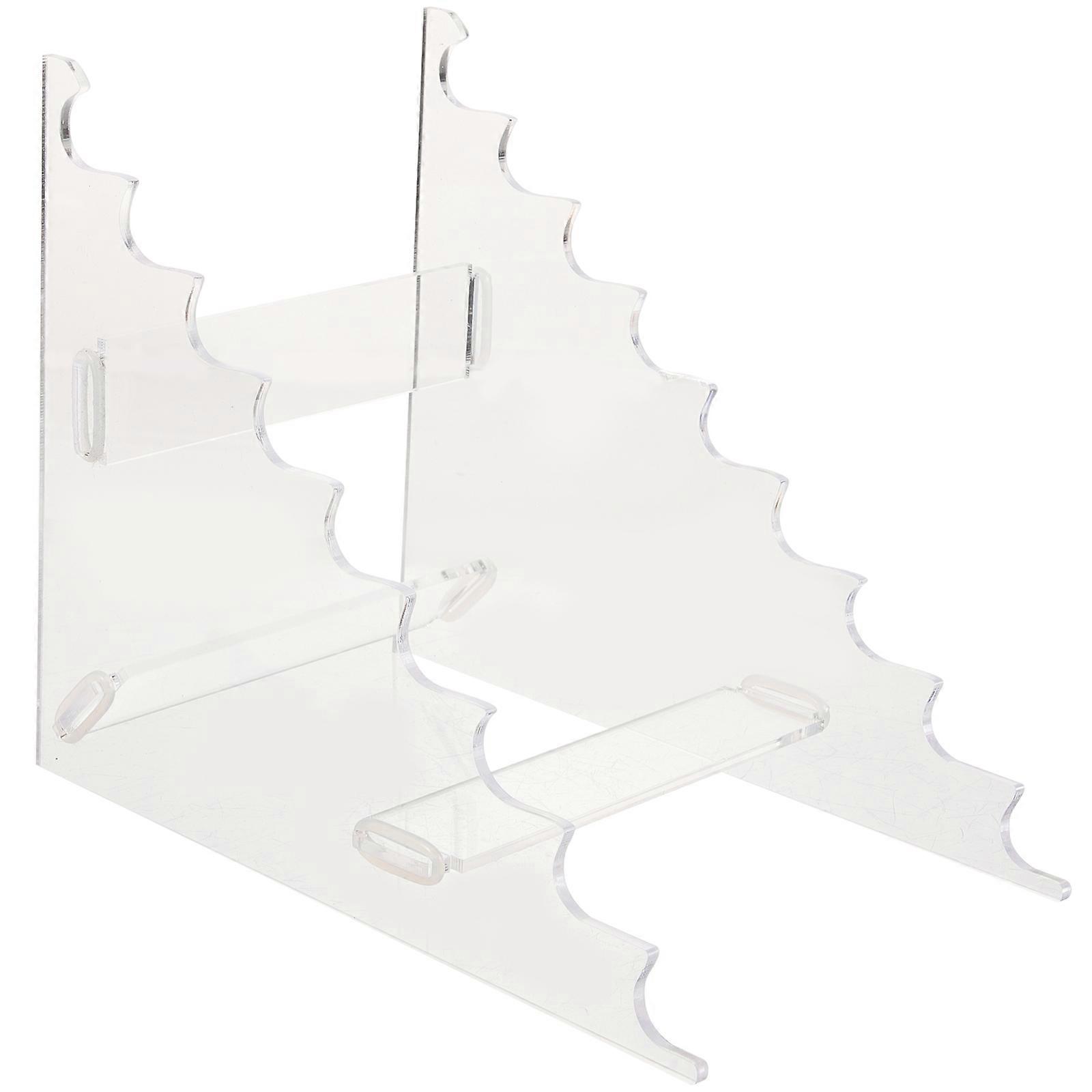 Transparent Acrylic Pen Holder for Storage Multi_layer Pencil Display Rack 4.72x3.54x6.69 Inches