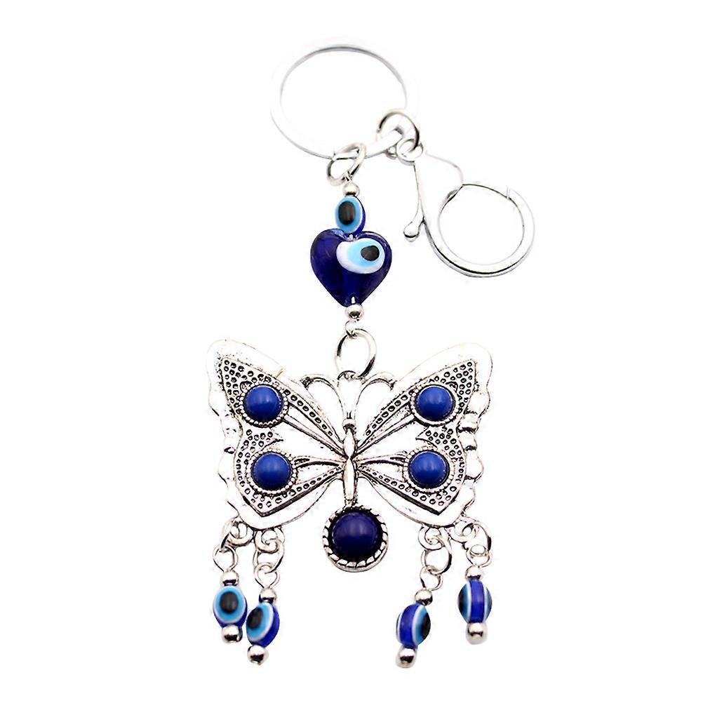 Blue Butterfly Shape Key Hanger Keychain For Daily Use 1Pcs