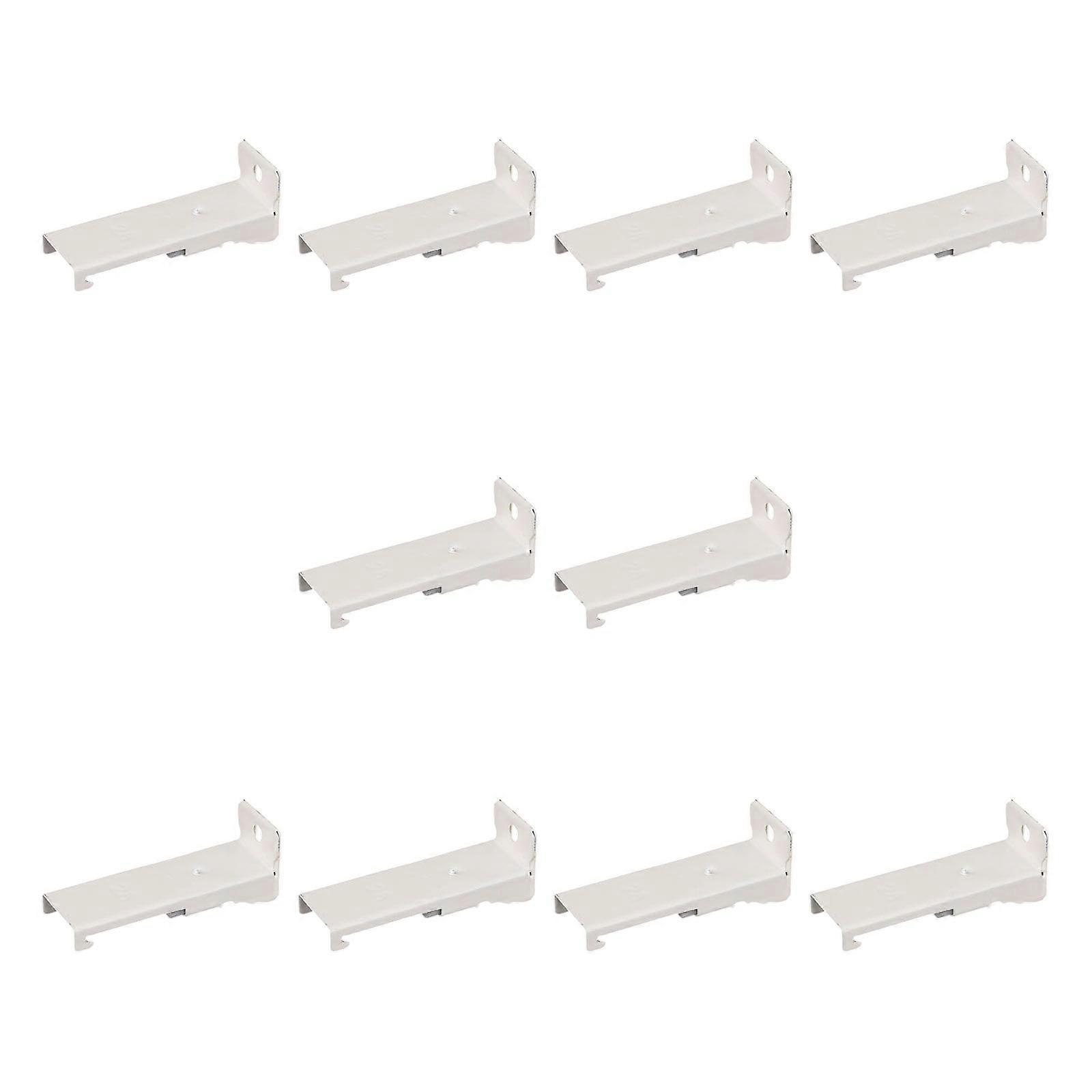 10 Piece Quick Install Curtain Rails Brackets Metal Wall Fixings Compatibles With Standard Window Drapery Track Holder Multicolor