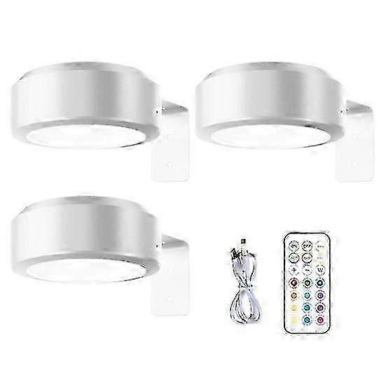 Wall-mounted Wireless Picture Light with Remote Control Dimmable Battery Operated Adjustable 13-Color RGB Painting Light 26s