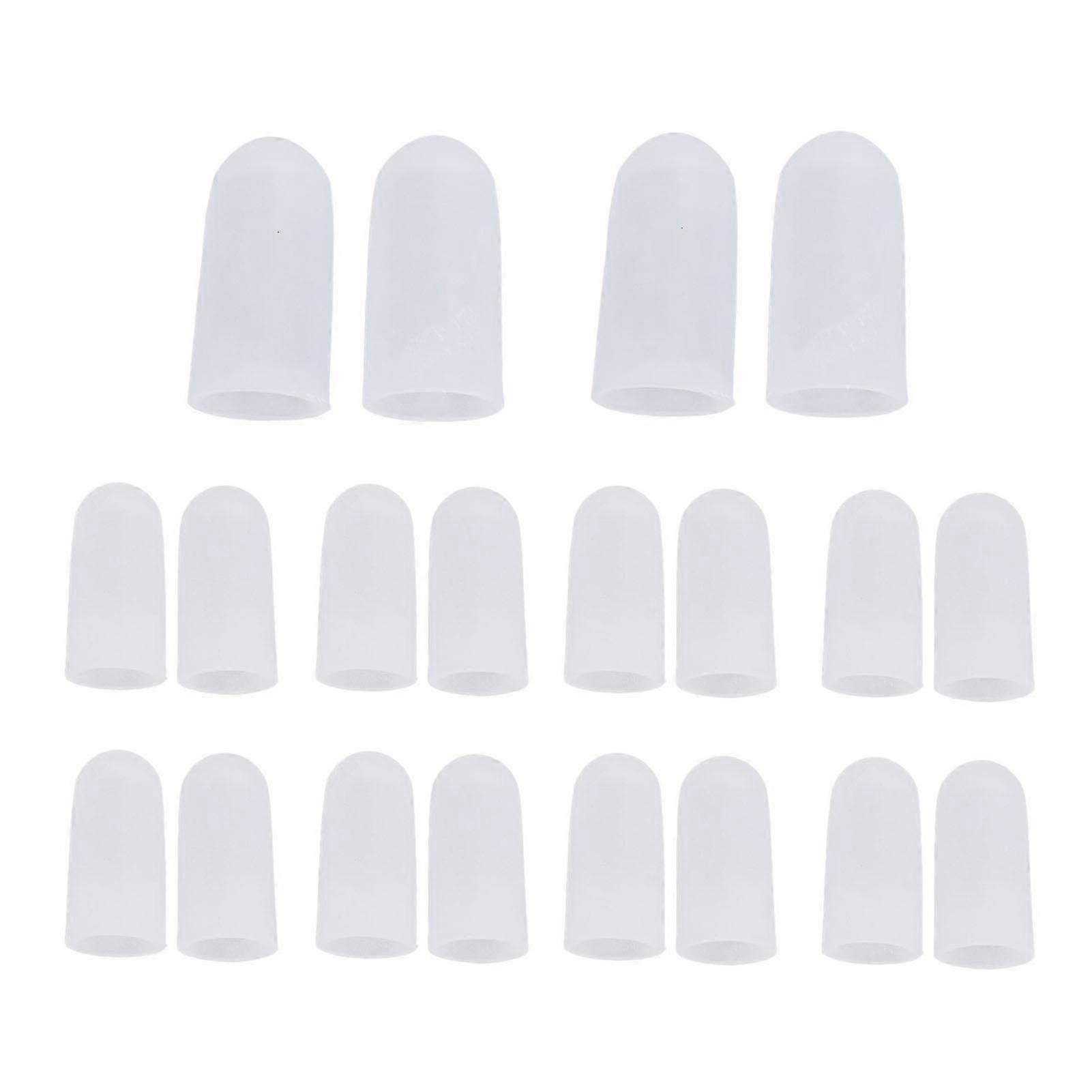 10 Pairs Toes Protector Soft Silicone Prevent Friction Different Size Toes Protective Guards