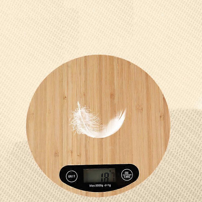 Bamboo panel kitchen scale household baking cooking food multi-purpose electronic scale