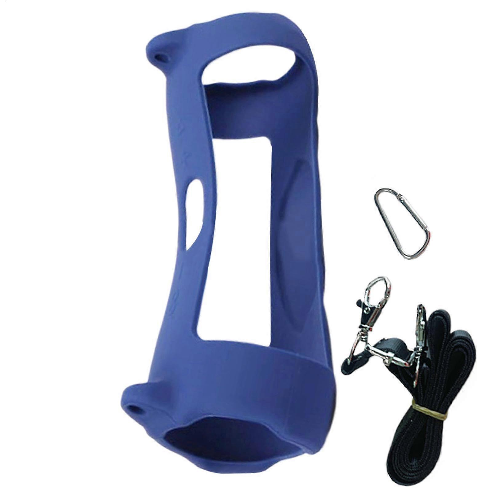 Silicone Speaker Case, Portable Waterproof Speaker Bag, Adjustable Shoulder Strap, Shockproof Protection, 8.5 cm, Dark Blue