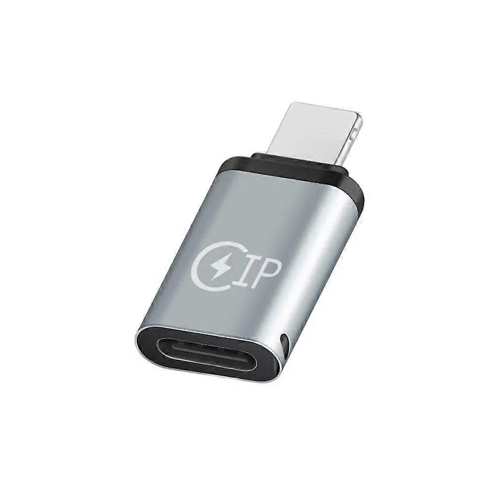 For iPhone Type C to 8PIN Adapter 2-in-1 Charging and Data Sync Aluminum Alloy Converter with Keychain