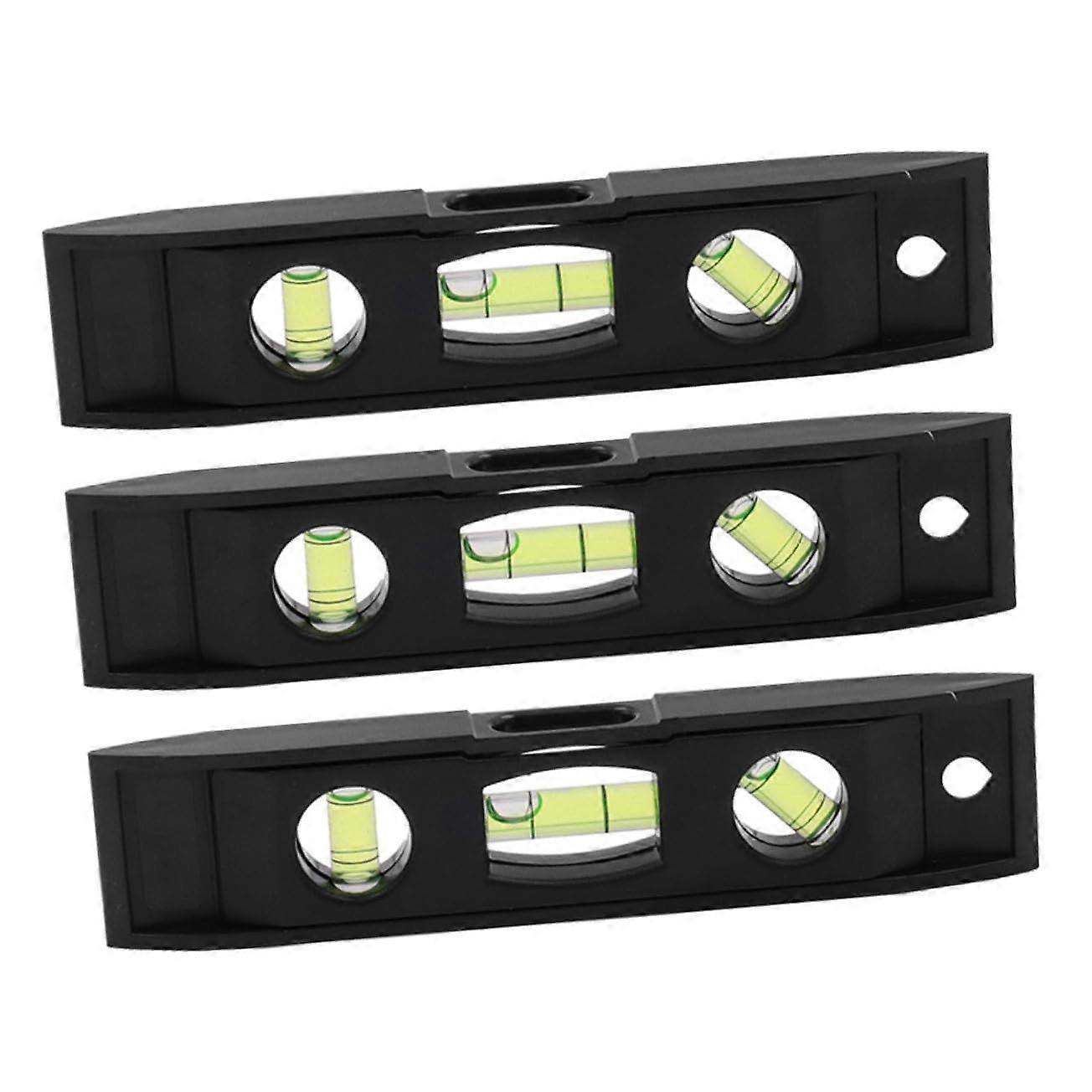 3 Pieces Magnetic Spirit Level Tool with Precise Bubble for DIY and Engineers, Durable and Versatile for Various Applications