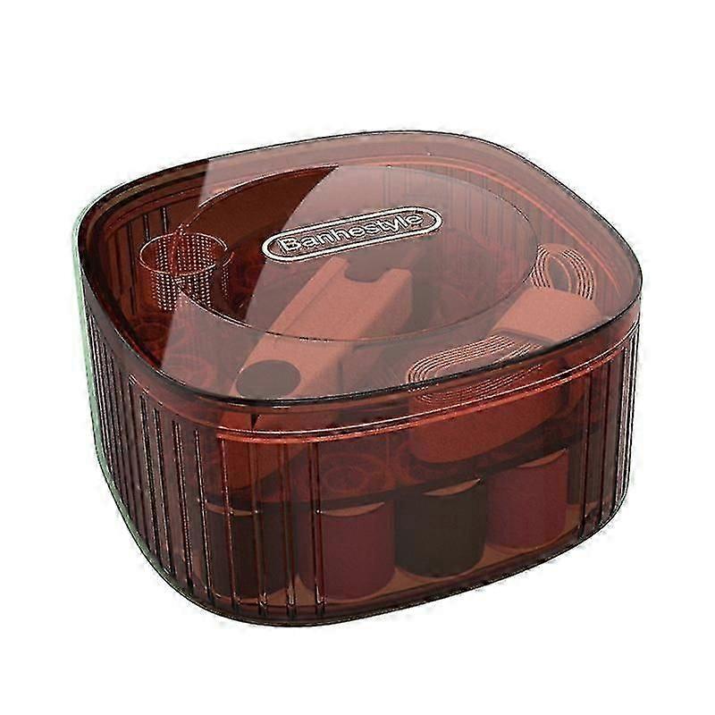 Portable Sewing Kit with 18 Threads, Scissors, Tape Measure, and Storage Box