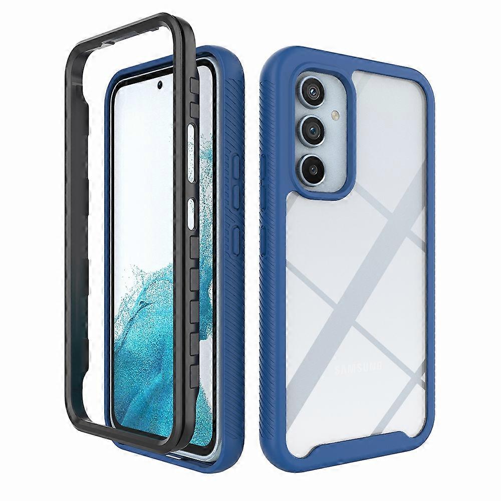 For Samsung Galaxy A54 5G Scratch Proof Hard Acrylic + PC + Soft TPU Phone Case Clear Back Cover - D