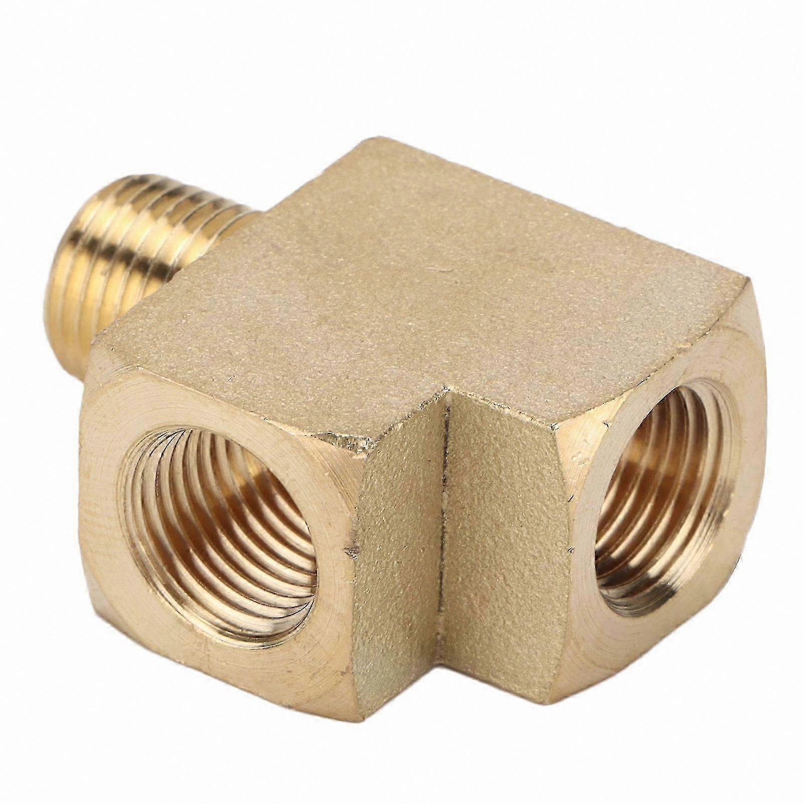 1/8in NPT Male Brass Pipe Tee with External Thread 1000 PSI