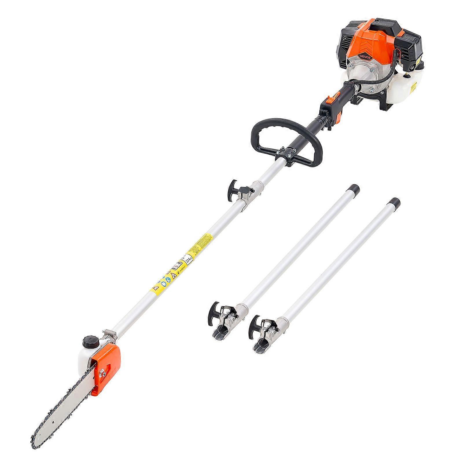 Gas Pole Saw, 43CC 2 Stroke with 20.3 cm Cutting Bar, Cordless Tree Trimmer with 850ml Fuel Tank, 2.08 to 3.58 m Extendable