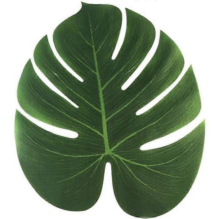 Foglie di Palma Artificiale Tropicale per Hawaii Luau - Confezione da 60 - 35 x 29 cm - Verde - Tessuto di Seta