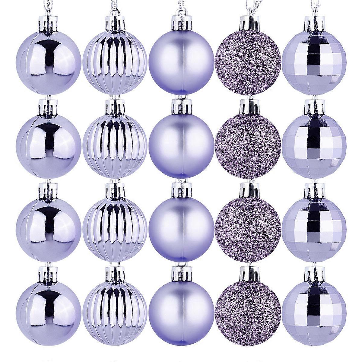 Christmas Tree Decorations Set Christmas Tree Ornament for Porch Violet Party Adornment 34Pcs