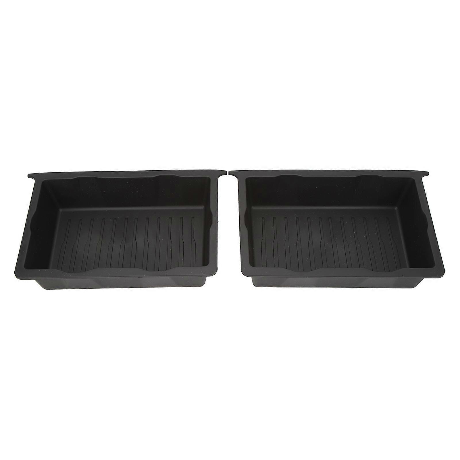 2 Pcs Under Seat Storage Box Underseat Organizer Container Tray Replacement for Tesla Model Y 2020‑2023 