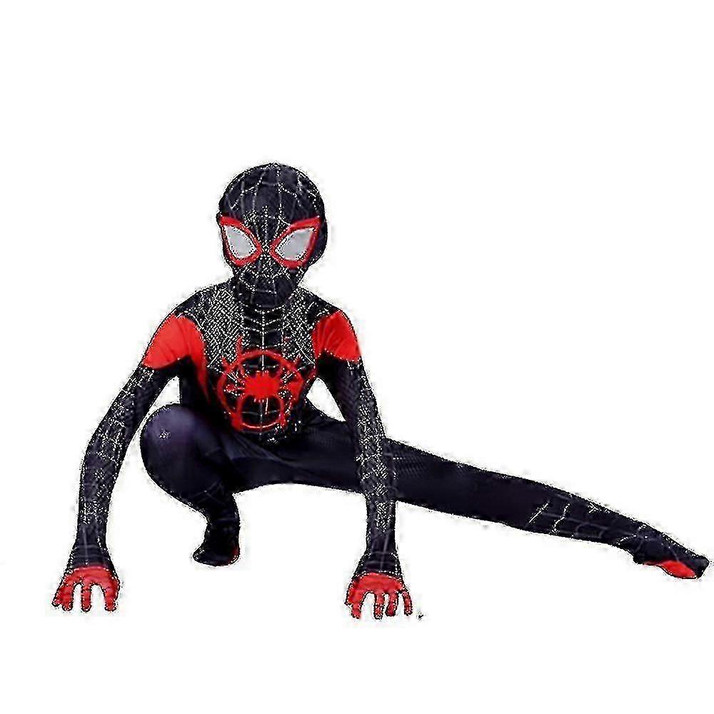 3-12 Years Kids Spider-man: Miles Morales Cosplay Costume Jumpsuit-i