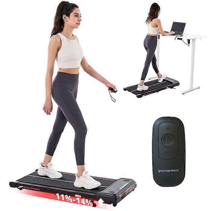 Helling Loopband 11%-12%-14%-Zwart met Rood-Snelheid 1-6 km/u-LED-Bluetooth