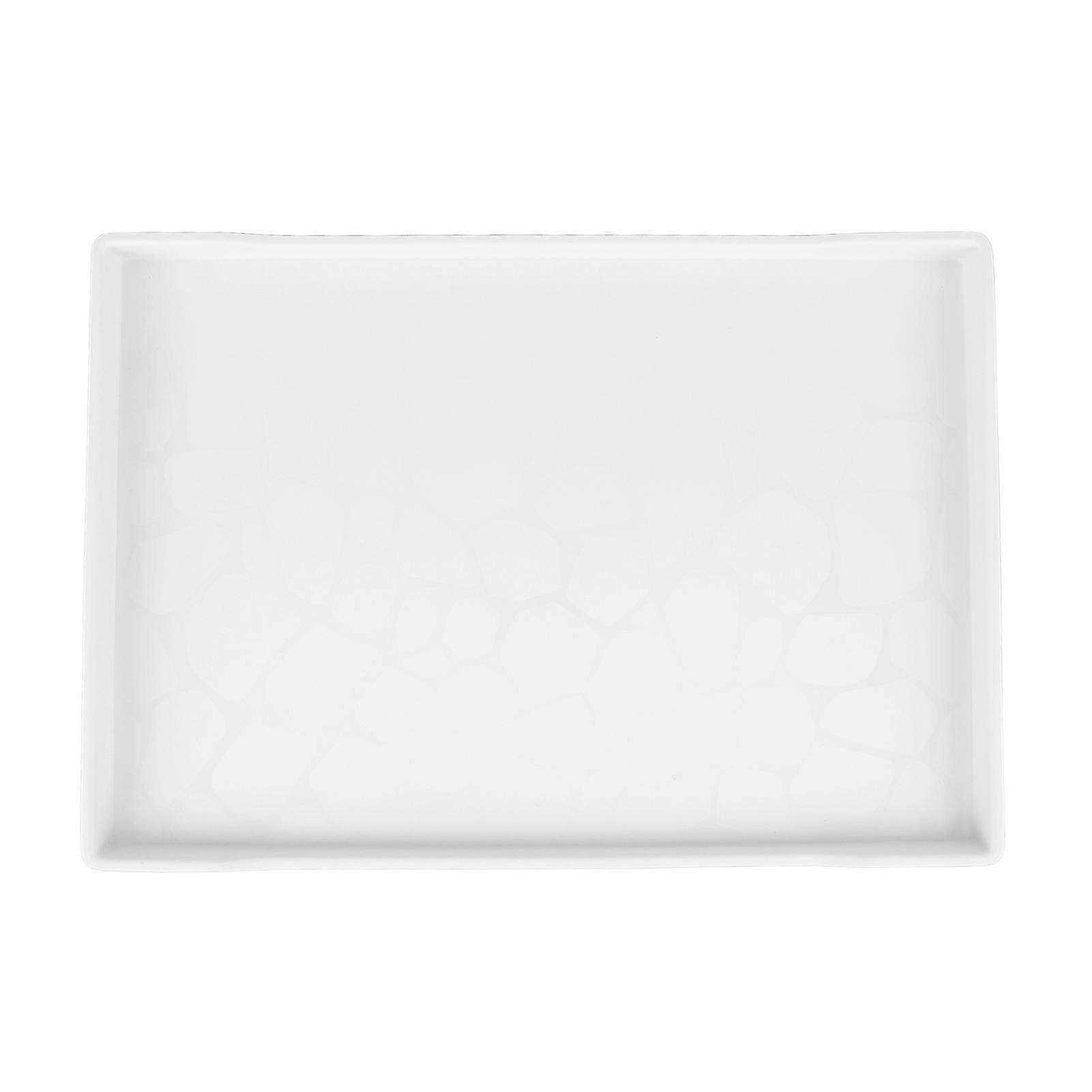 Rectangle Tray Plastic 15.0x10.4in Reusable Serving Platter for Snack Fruit Dessert Party Food Display Tea Set