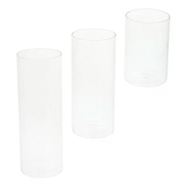 Candle holder, transparent material, cylindrical candlestick