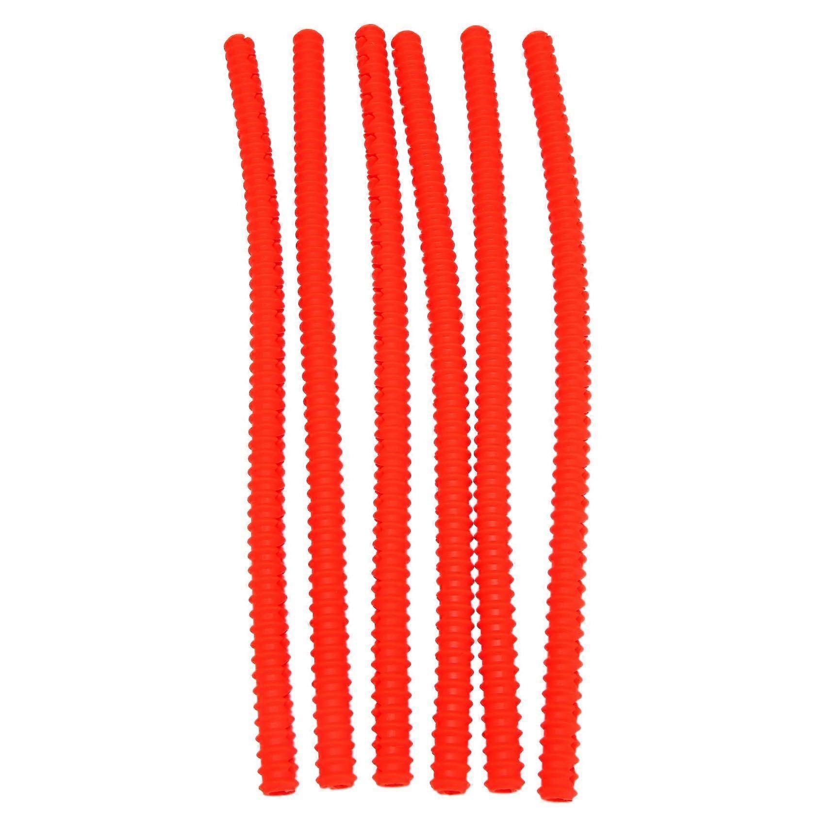 Silicone Rack Guards 6 Pack, Rack Edge Protector Cover,14 Inch Long,Prevent Hand/Arm Against (Red)