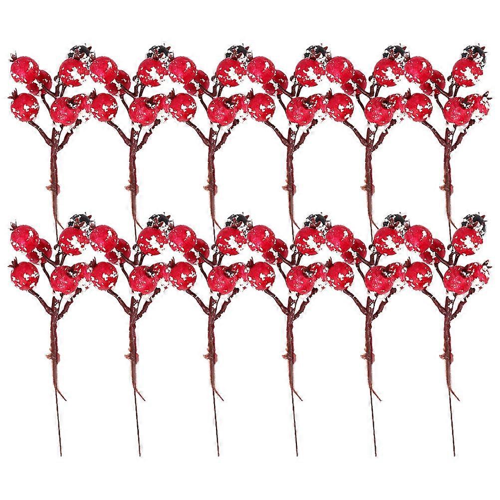 Artificial Pomegranate Branches for Vase Filling Decoration 12Pcs Realistic Stems