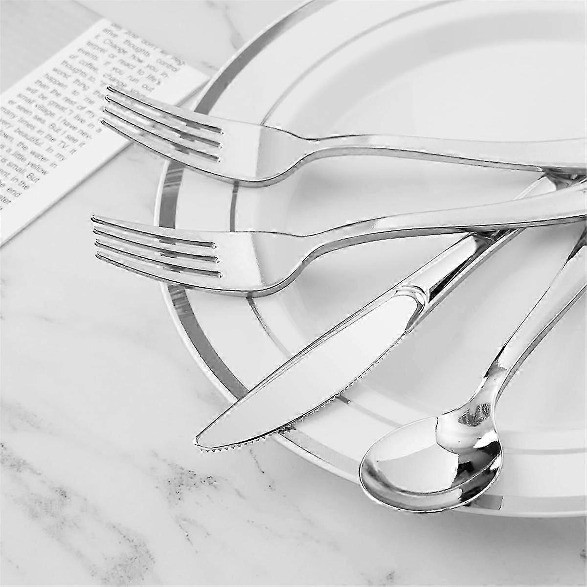 silver cutlery set pre rolled for birthday parties