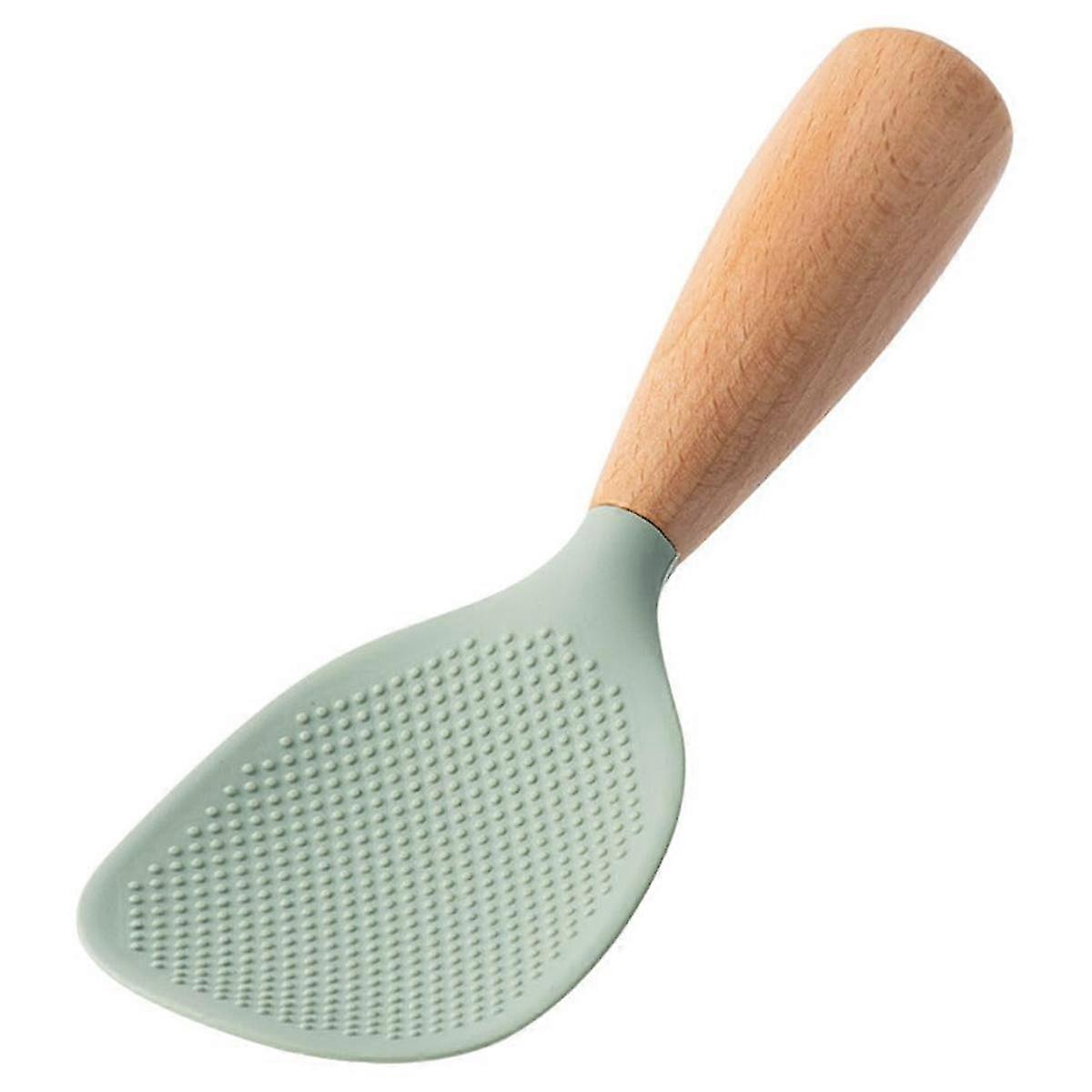 Rice Spoon, Non-Stick, Wooden Handle, Vertical Serving Spoon, B