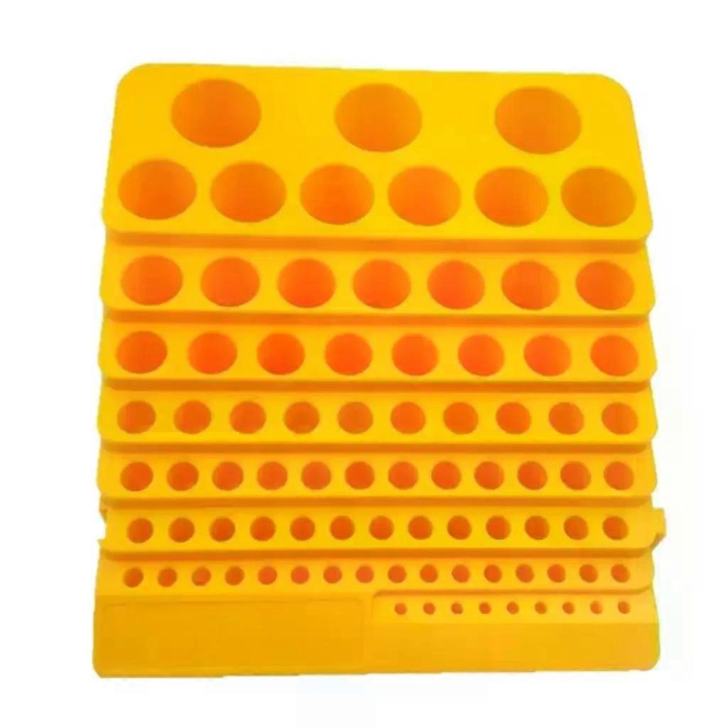 Universal Round Yellow Drill Bit Storage Case Rotary Tool Rack Saving Space