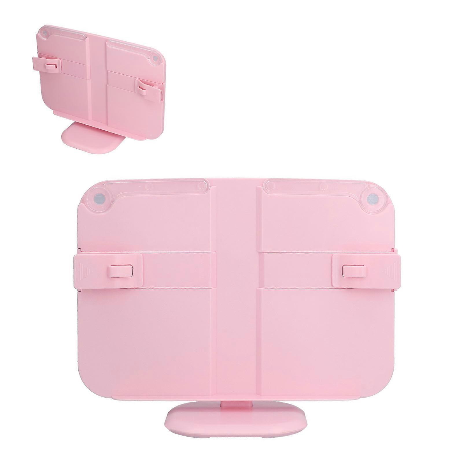 Adjustable Pink Plastic Lifting Reading Rack 28x22-30cm for Kids