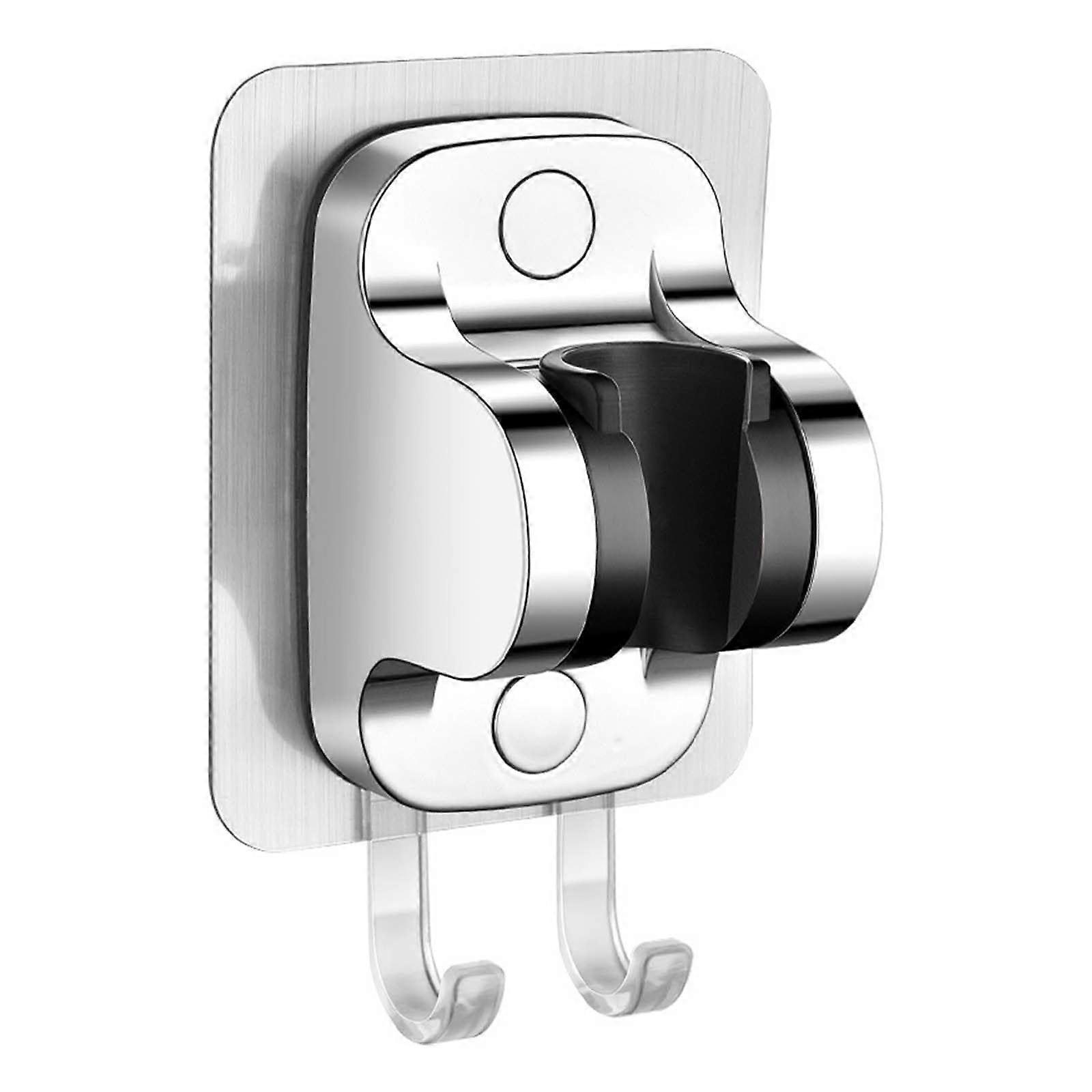 Shower Holder Bracket Chrome 120 Degree Adjustable Wand Holder With Hook Shower Hose Holder Thickened Base