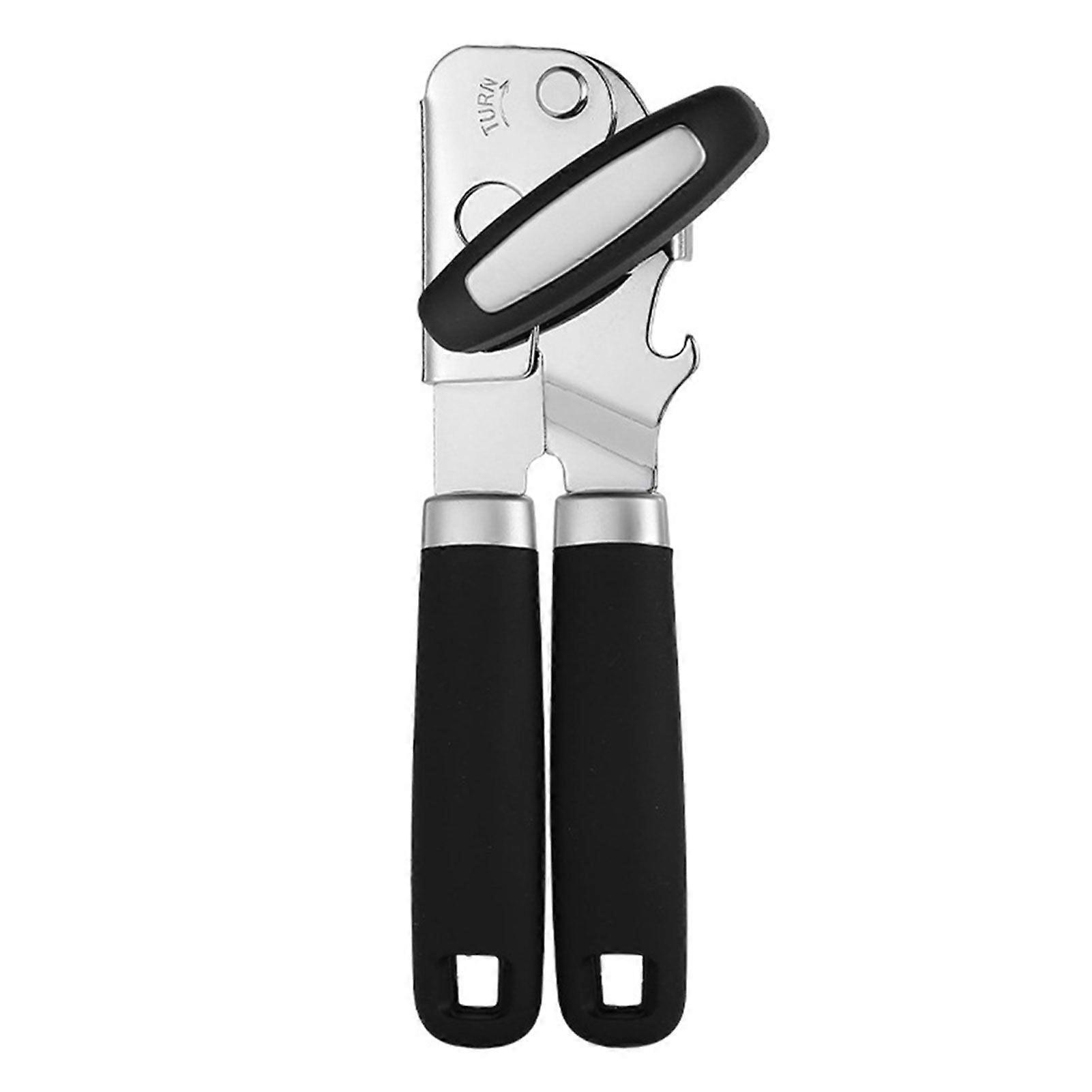 3 in 1 Manual Can Opener Ergonomic Kitchen Tool for Jars, Tin Lids, and Bottles, Perfect for Home, Camping & Seniors