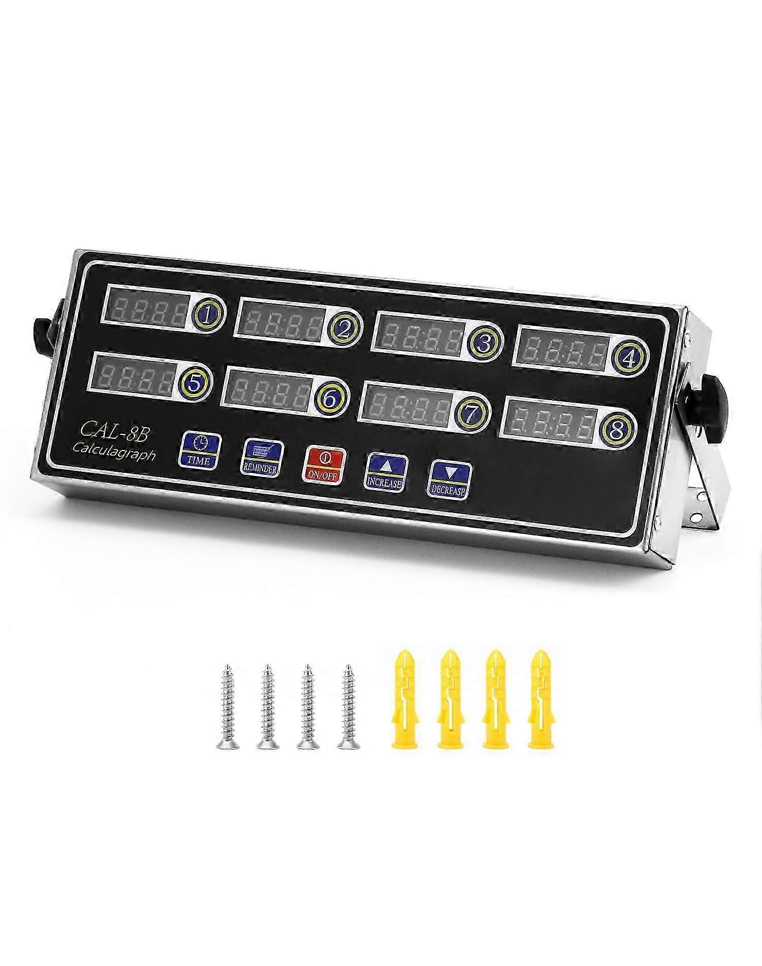 8-channel digital cooking timer with adjustable volume 2025