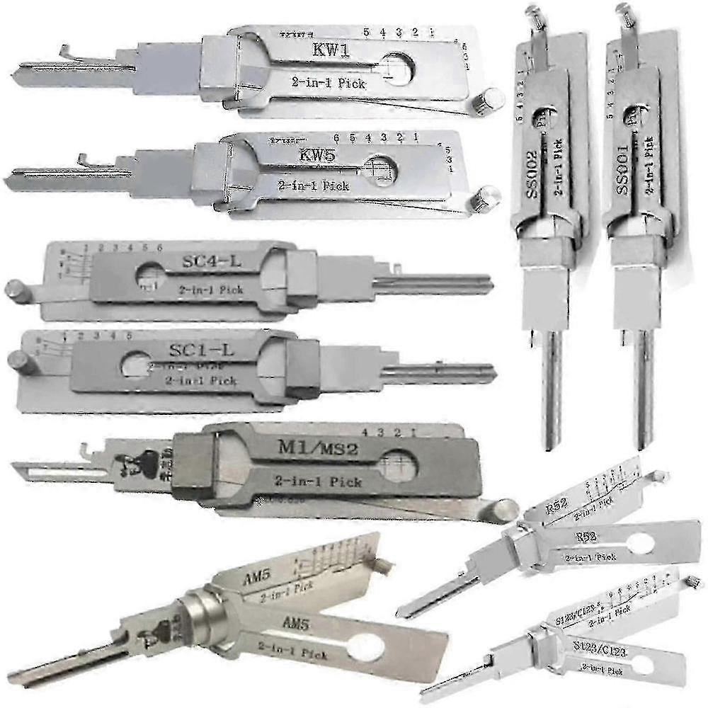 Lishi 2-in-1 Professional Lock Pick for SC1, SC4, KW1, KW5, AM5, and MS2 Locks