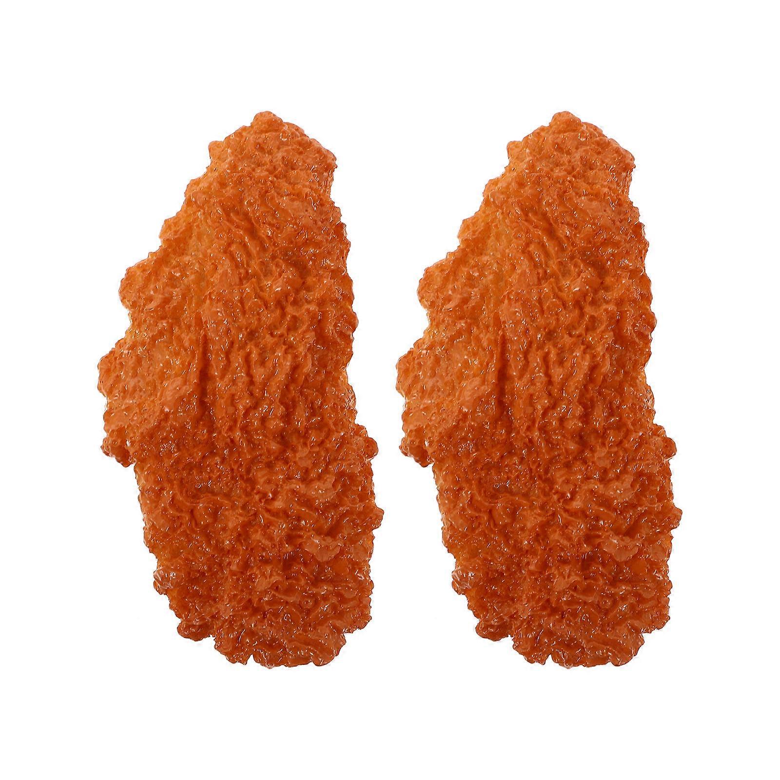 Kitchen Decor Fridge Magnets Resin Chicken Wings Design 2Pcs