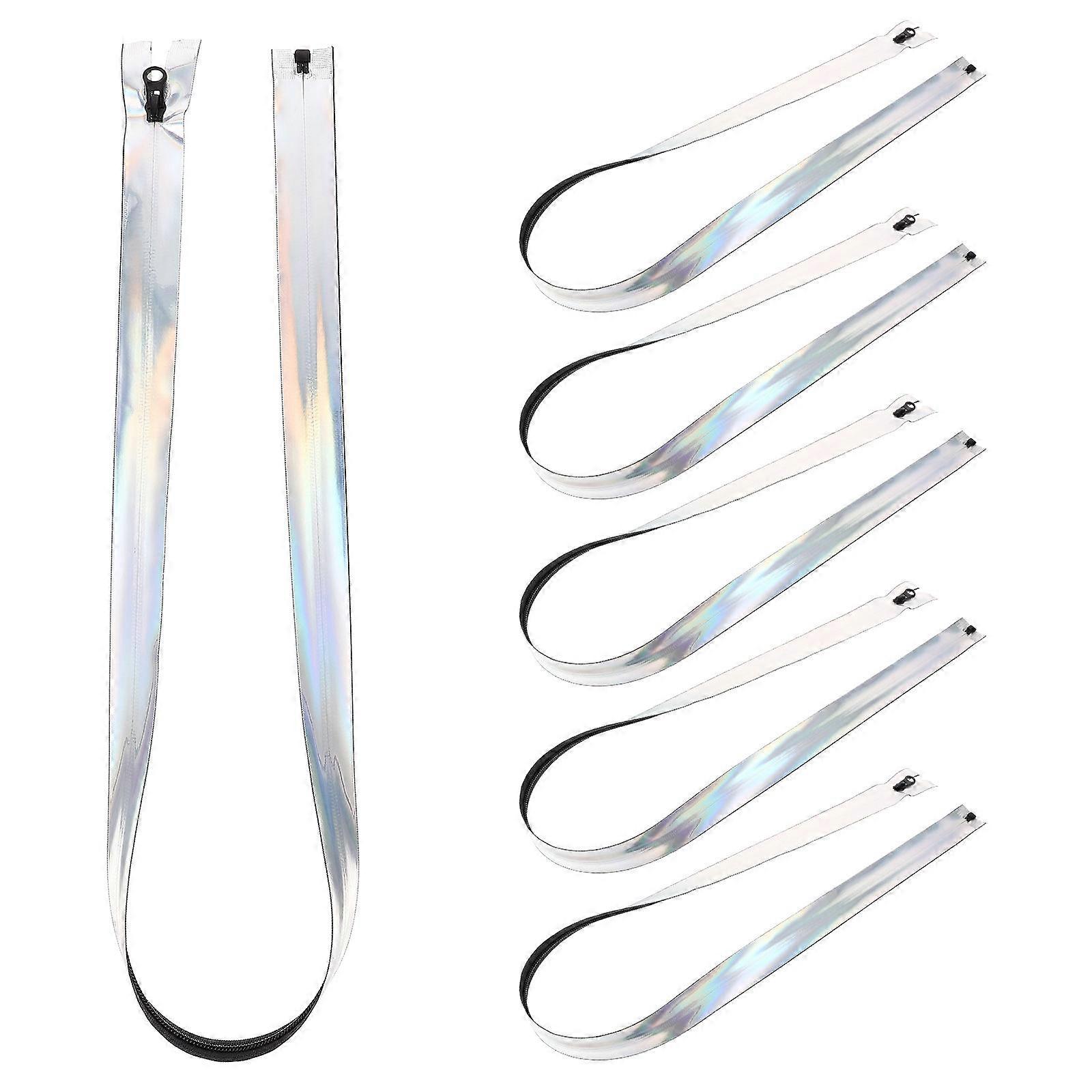 Silver Waterproof Invisible Zipper for Clothing DIY Sewing 6Pcs Nylon Material