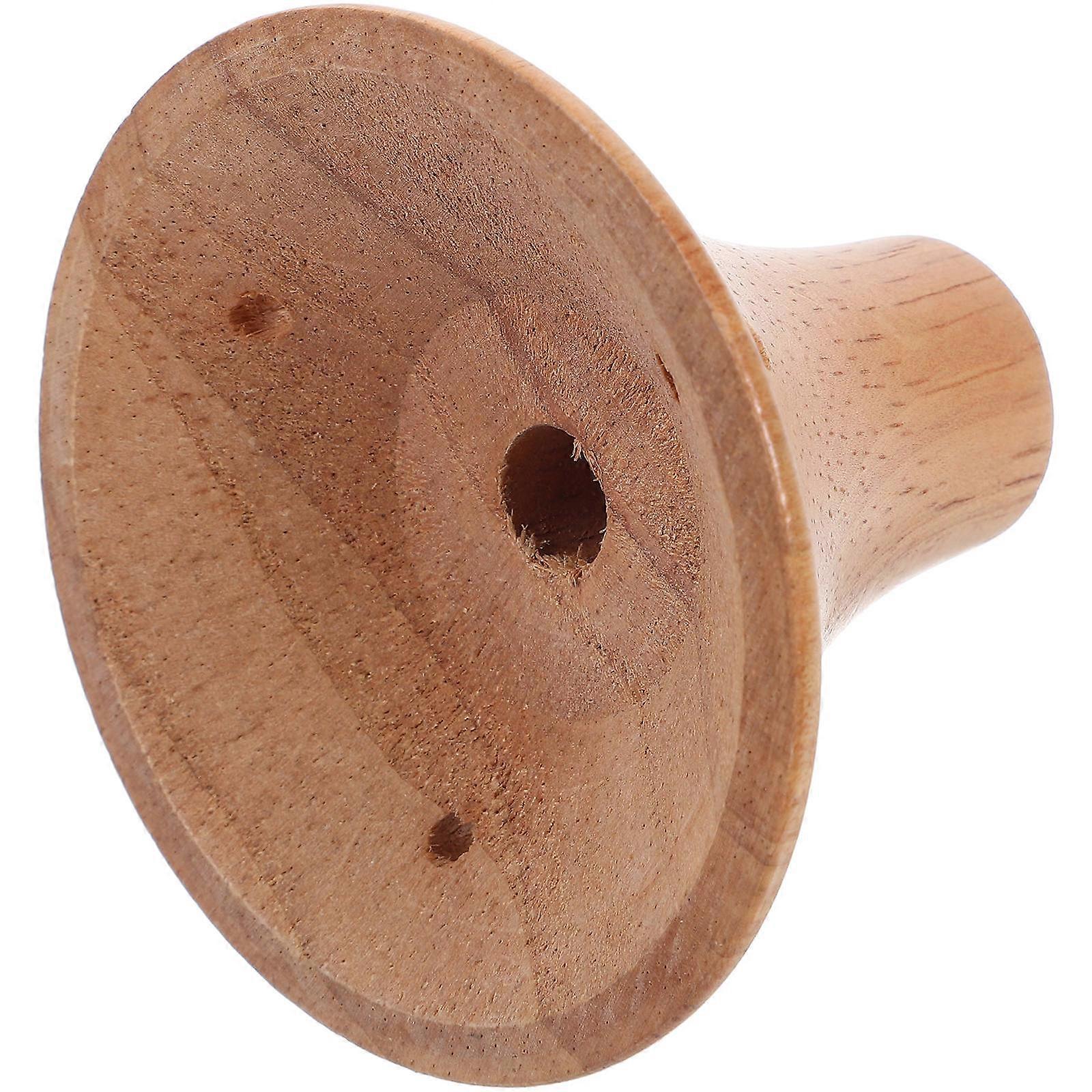 Lamp Socket Horn Shape Wooden Light Socket for Lamp Repair 4Pcs